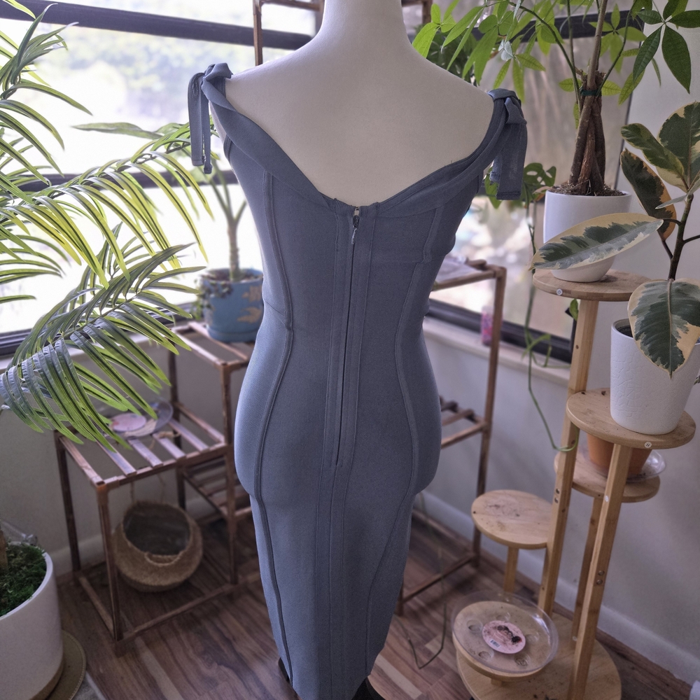 House of CB Slate Blue Midi Dress - Picture 3 of 3
